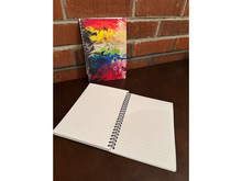 Load image into Gallery viewer, ABSTRACT BY RABRAMS | Medium 5.5"x8" Soft Touch Lined Spiral Notebook
