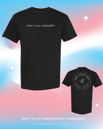 HATE IS NOT SUSTAINABLE | Comfort Colors TShirt - black