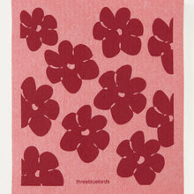 Load image into Gallery viewer, THREE BLUEBIRDS | Flower Power Swedish Dishcloth