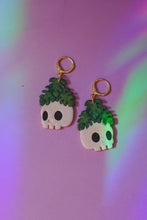 Load image into Gallery viewer, HERNANDESIGNCO. | Monstera Skull Earrings