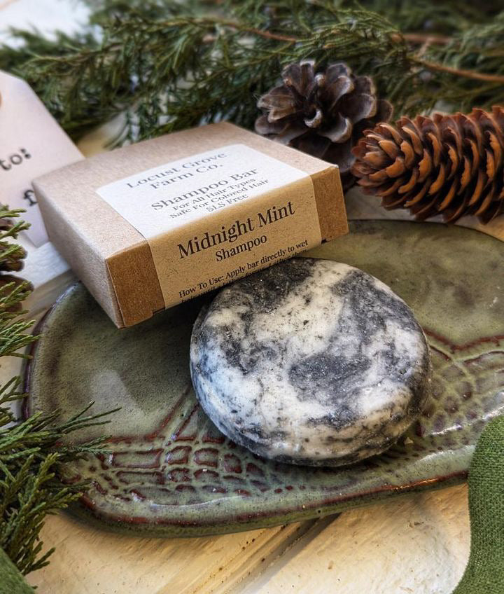 LOCUST GROOVE FARM | Midnight Mint Winter Shampoo Bar