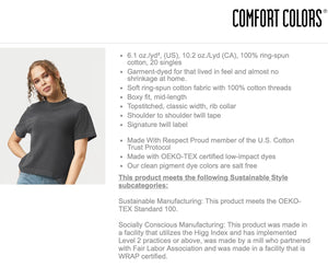 HATE IS NOT SUSTAINABLE | Comfort Colors Boxy Crop TShirt - pepper
