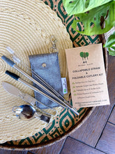 Load image into Gallery viewer, ME MOTHER EARTH | Collapsible Straw and Cutlery Set