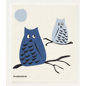 THREE BLUEBIRDS | Swedish Dishcloth - Holiday