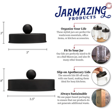 Load image into Gallery viewer, JARMAZING | Apothecary Storage Lids For Mason Jars