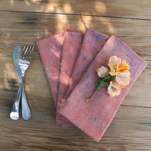 Load image into Gallery viewer, ICHCHA | Plant + Mineral Dyed Organic Cotton Napkins: Pink Dawn (set of 4)