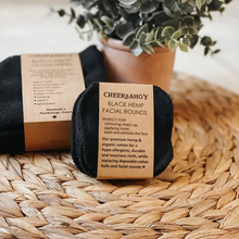 Load image into Gallery viewer, CHEEKS AHOY | Black Hemp Facial Rounds