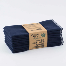 Load image into Gallery viewer, CHEEKS AHOY | Non-Paper Towels Brushed Organic Cotton - 6pk unrolled