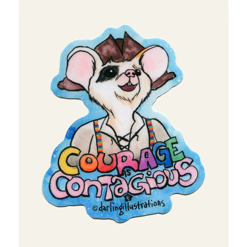 DARLING ILLUSTRATIONS | Courage is Contagious Vinyl Sticker