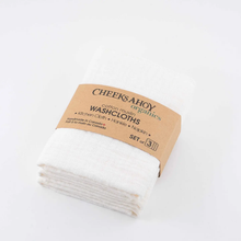 Load image into Gallery viewer, CHEEKS AHOY | Organic Muslin Cotton Washcloths (set of 3)