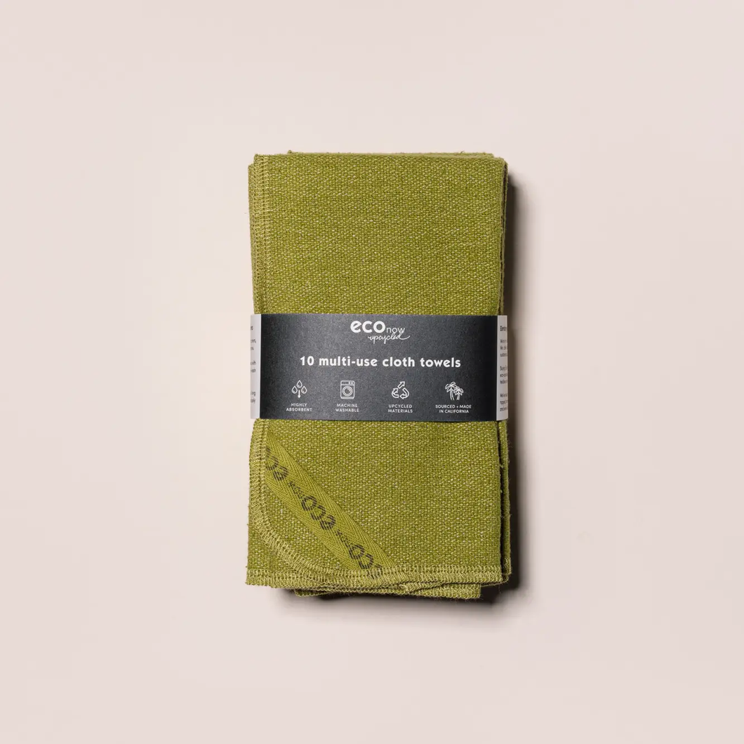 ECO NOW UPCYCLED | Multi-use Cloth Towels - 10pk