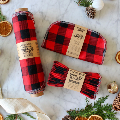 CHEEKS AHOY | Reusable Non-paper Towels - Holiday