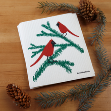 Load image into Gallery viewer, THREE BLUEBIRDS | Swedish Dishcloth - Holiday 2025
