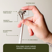Load image into Gallery viewer, LEAF | The Leaf Pivoting Triple Head Razor