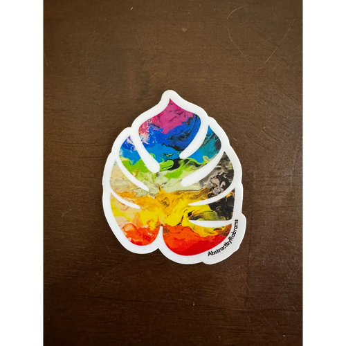 ABSTRACT BY RABRAMS | Monstera Pride Sticker - 3