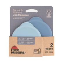 Load image into Gallery viewer, FOOD HUGGERS | Reusable Silicone Can Huggers - Cool Blue (set of 2)