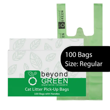 Load image into Gallery viewer, BEYOND GREEN | Planet Digestible Handled Cat LitterBags