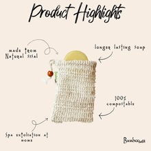 Load image into Gallery viewer, BAMBOO SWITCH | Compostable Sisal Soap Saver Bag