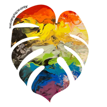 Load image into Gallery viewer, ABSTRACT BY RABRAMS | Monstera Pride Sticker - 3&quot; Vinyl