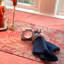 Load image into Gallery viewer, ICHCHA | Plant + Mineral Dyed Organic Cotton Napkins: Indigo Dots (set of 4)