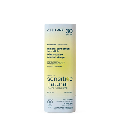 ATTITUDE | Mineral Sunscreen Face Stick For Sensitive Skin SPF 30