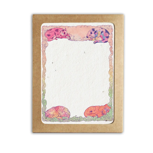 SMALL VICTORIES | Cozy Cats Flat Notecard Set - Plantable Herb Seed Paper