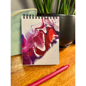 ABSTRACT BY RABRAMS |  Small 5.5"x4.25" Soft Touch Lined Spiral Notebook