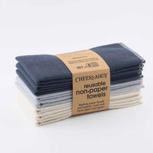 Load image into Gallery viewer, CHEEKS AHOY | Reusable Non-paper Cotton Towels - unrolled, 8pk
