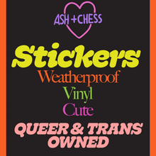 Load image into Gallery viewer, ASH + CHESS | Silly Duck + Worm Vinyl Stickers