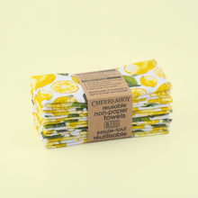Load image into Gallery viewer, CHEEKS AHOY | Lemon Reusable Non-paper Cotton Towels, 8pk