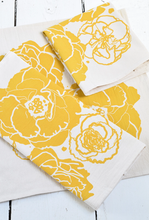 Load image into Gallery viewer, HEARTH AND HARROW | Peony Blossom Organic Cotton Tea Towel