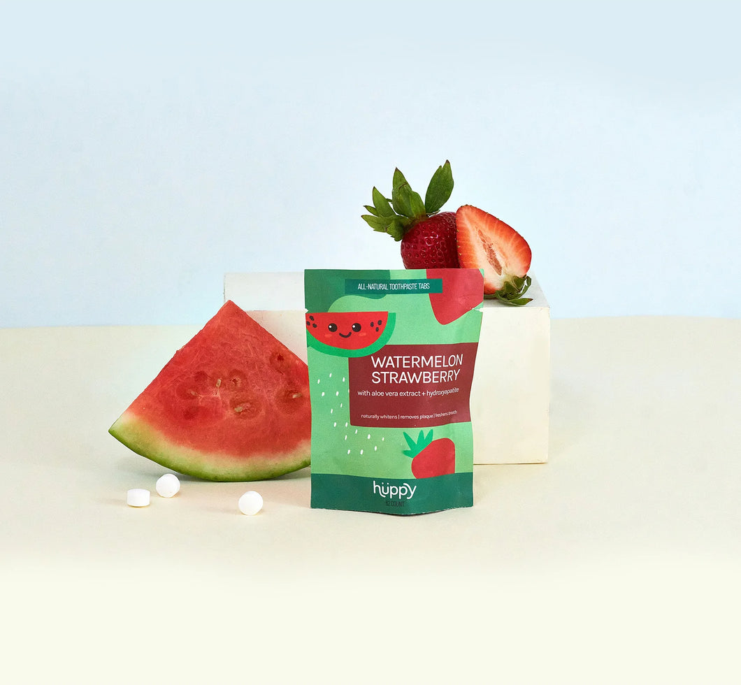 HUPPY | Kid's Toothpaste Tablets: Watermelon Strawberry - BULK by oz (container NOT included)
