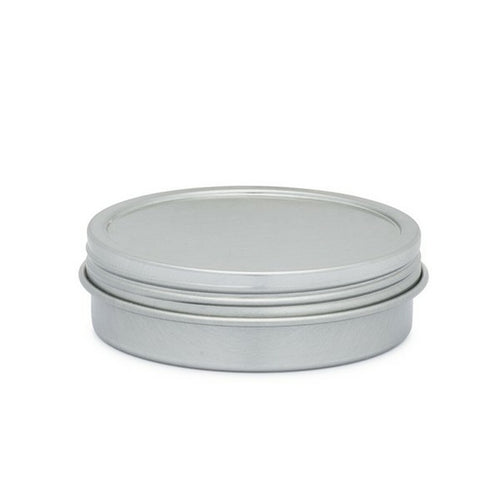 2oz Silver Seemless Screw Top Tin