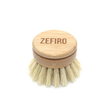 Load image into Gallery viewer, ZEFIRO | Bamboo + Sisal Dish Brush with Replacement Head