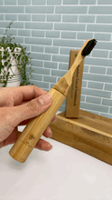 Load image into Gallery viewer, ME MOTHER EARTH | All-in-One Bamboo Travel Toothbrush with Replaceable Head