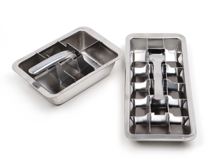 RSVP | Stainless Ice Cube Tray - Large Cubes