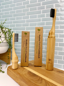 ME MOTHER EARTH | All-in-One Bamboo Travel Toothbrush with Replaceable Head